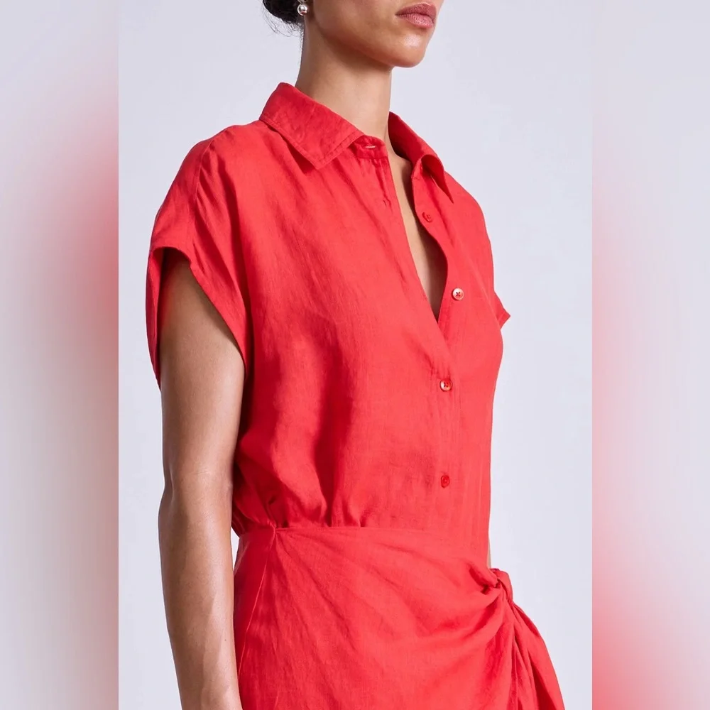 Apiece Apart San Vito Sarong in Poppy Red - Picture 6 of 11